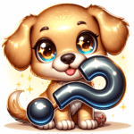 cartoon puppy with a question mark
